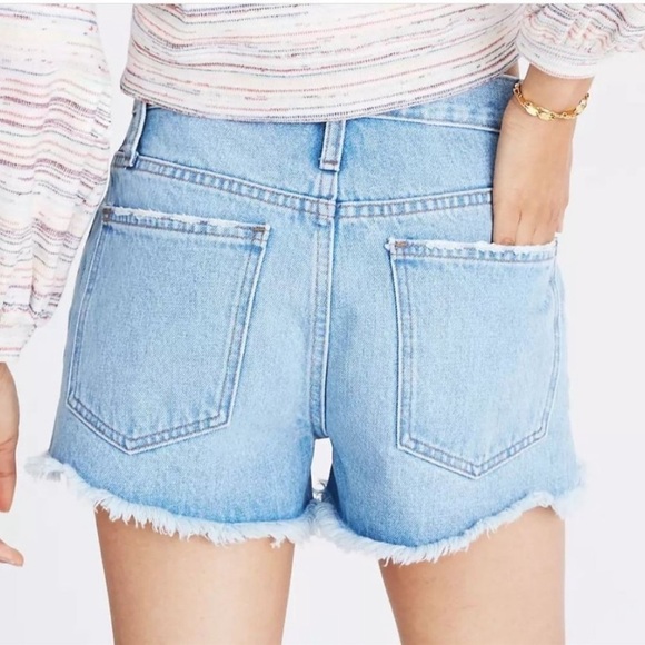 NWT MADEWELL High Rise Denim Short Cutoff Short Raw Hem, Size 23 - Picture 5 of 12